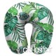 Travel Pillow Tropical greenswhite Memory Foam U Neck Pillow for Lightweight Support in Airplane Car Train Bus - B07V739MGJ
